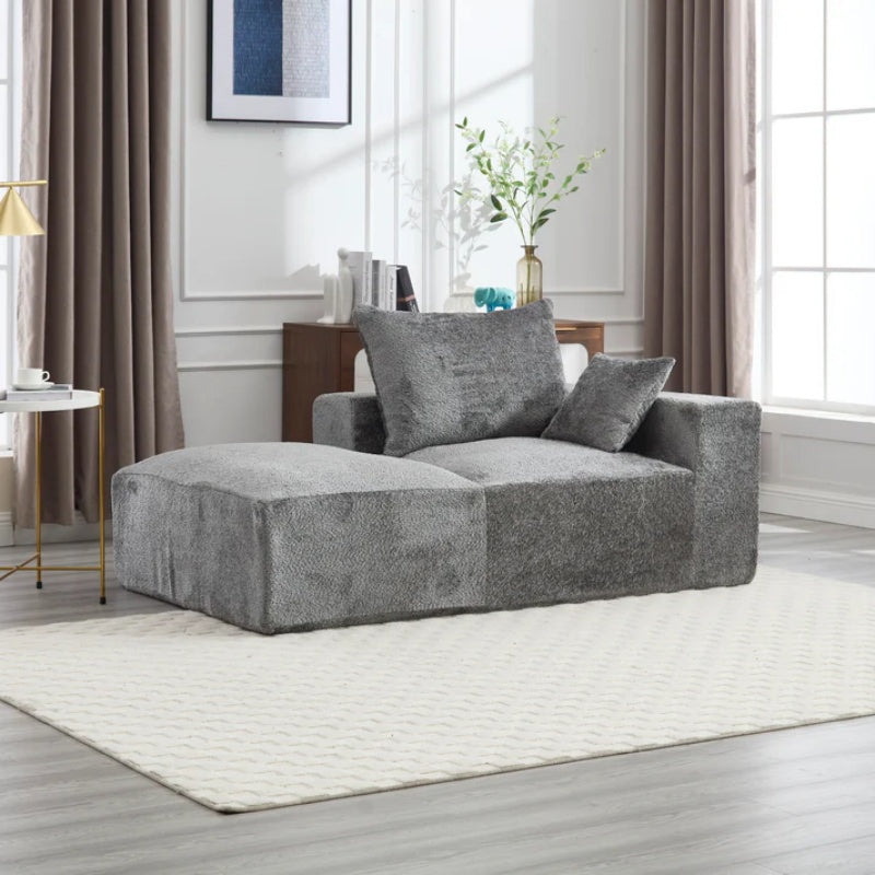 UNITED WE WIN Memory Foam 2-Seater Couch, No Installation & Easy to Transport, Deep Seat Modern Sofa with Chenille Fabric, Couch for Living Room, Bedroom, Apartment, Home Office-海智集-Default-