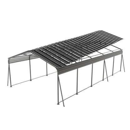 Campcraft 13 x 26.5 ft carport, 0.25mm thick, with protective film to prevent scratching, 2 pairs of adhesive gloves, 3 hooks, 12 expansion screws, 6 fixed iron pieces-海智集-Default-