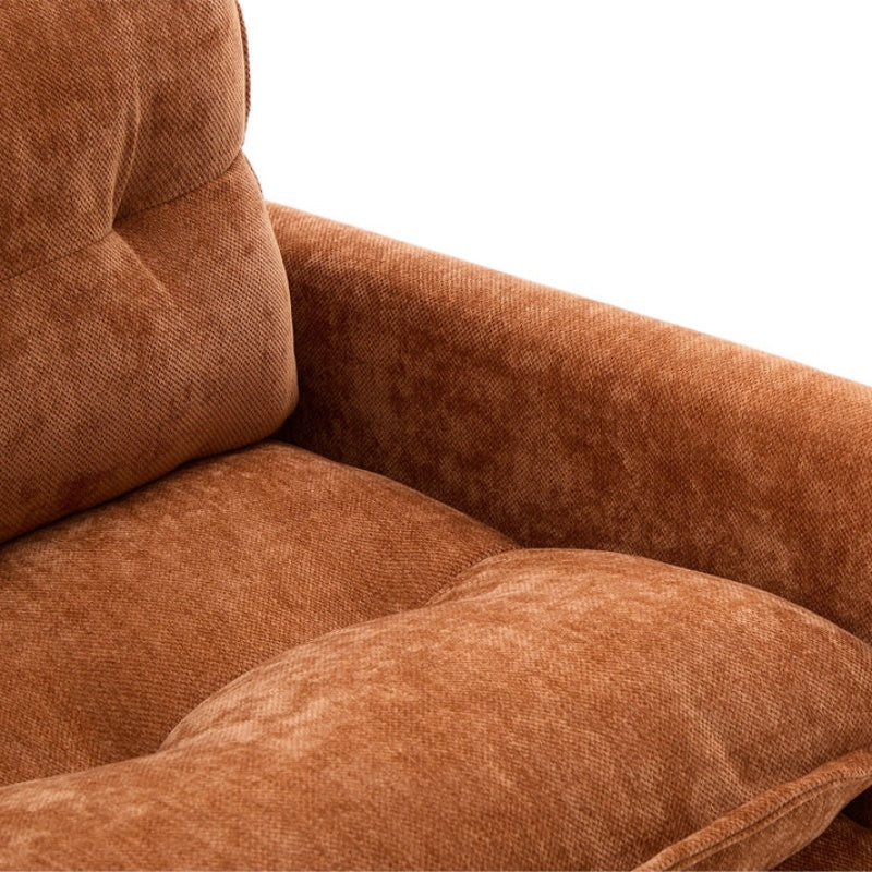 UNITED WE WIN Swivel Barrel Chair - Mid Century Modern Chair, Thick Padded Arm Chair with Solid Metal Base, Comfortable Single Sofa Chair, Swivel Accent Chair for Living Room Bedroom-海智集-Default-
