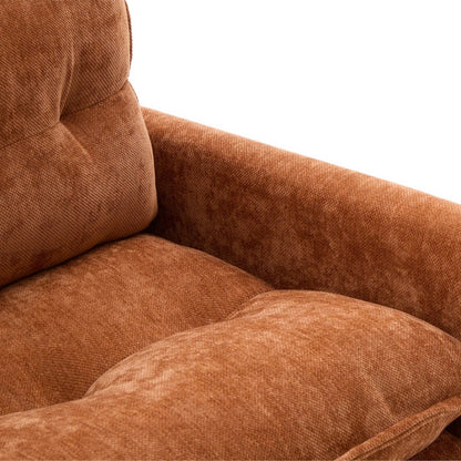 UNITED WE WIN Swivel Barrel Chair - Mid Century Modern Chair, Thick Padded Arm Chair with Solid Metal Base, Comfortable Single Sofa Chair, Swivel Accent Chair for Living Room Bedroom-海智集-Default-