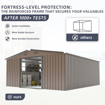 Campcraft 0.25mm color steel plate, surface protective film, Two daylight Windows, A practical and thoughtful gift,two colors can be freely selected storage sheds-海智集-Default-