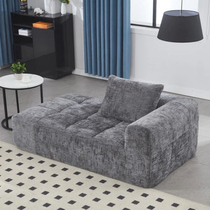 UNITED WE WIN Chenille Loveseat Sofa,Minimalist Modular Couches Sleeper for Living Room Bedroom Apartment Lounge-海智集-Default-