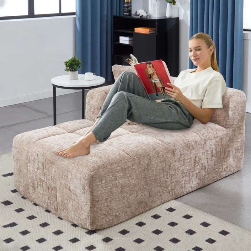 UNITED WE WIN Chenille Loveseat Sofa,Minimalist Modular Couches Sleeper for Living Room Bedroom Apartment Lounge-海智集-Default-