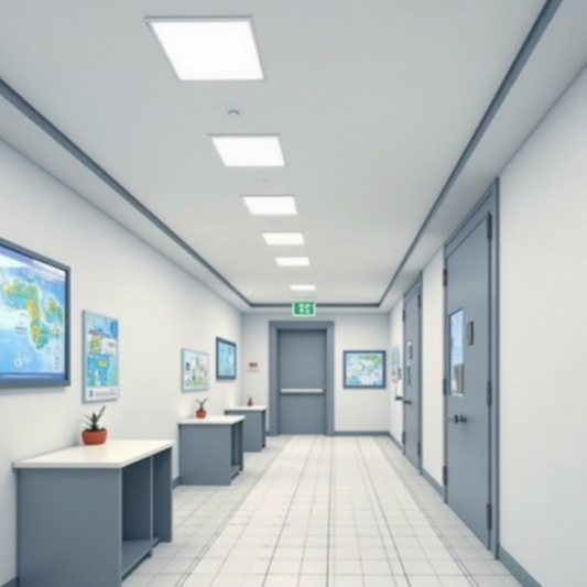 IP65 Waterproof Backlit Panel Light - 40W Ultra Bright SMD LED Ceiling Light, 595x595x30mm, Ideal for Damp Environments, Easy Replacement for Grid Lamps-海智集-