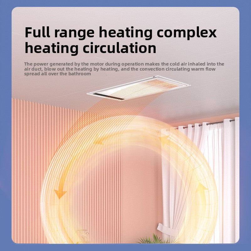 Factory Customization Major Brands Bathroom Heater Fan OEM Integrated Ceiling Ventilation Fan Lighting Integrated Bathroom Heater-Kitchen & Bathroom-海智集-300X600 Bathroom Heater [Wireless Remote Control] Comes with 1 Square Lamp-