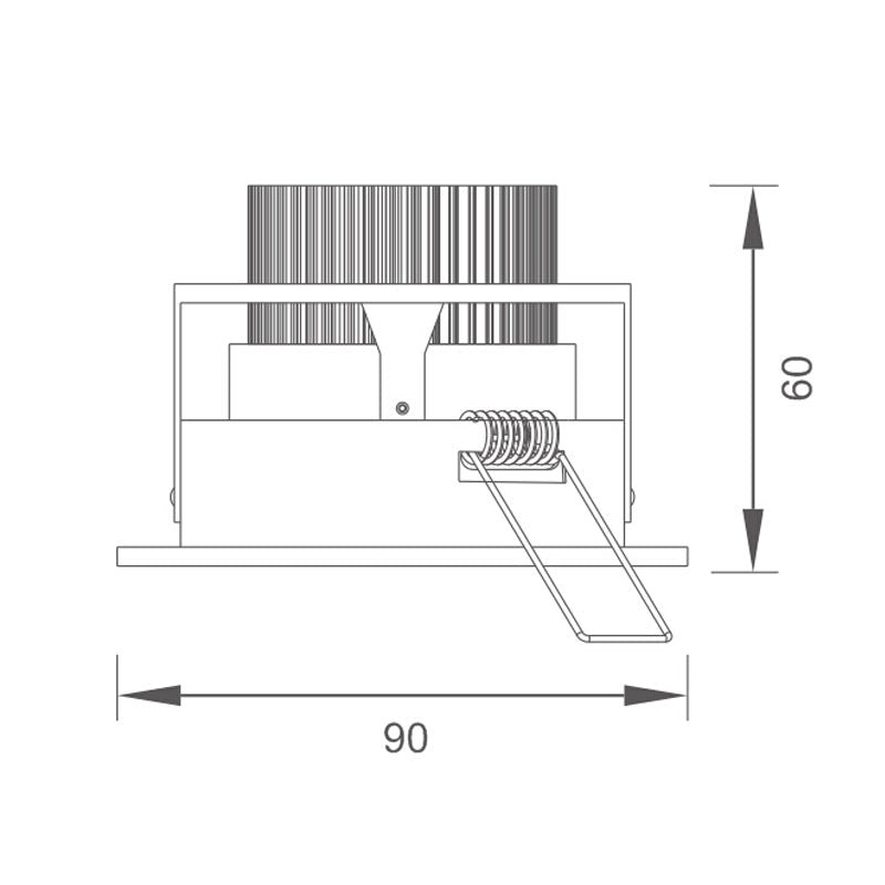 Electric Recessed Luminaire Housing CE RoHS Approved Supper Bright Led Cob Down Light for Super Market - 海智集