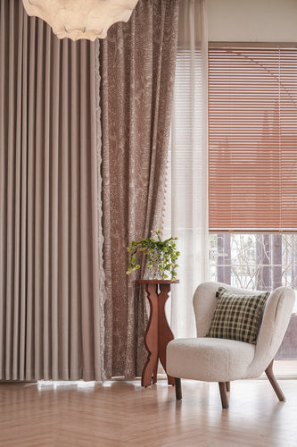 Honey Monroe Curtain:The soft, comfortable texture of the chenille fabric provides a cozy feel that invites relaxation and warmth into your home-海智集-