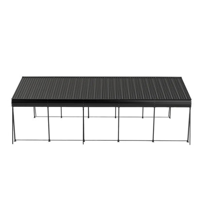 Campcraft 13 x 26.5 ft carport, 0.25mm thick, with protective film to prevent scratching, 2 pairs of adhesive gloves, 3 hooks, 12 expansion screws, 6 fixed iron pieces-海智集-Default-
