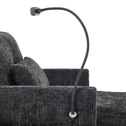 Multifunctional Lazy Person Sofa Recliner with Storage Backrest and Cell Phone Bracket in Chenille for Living Room or Bedroom-海智集-Default-