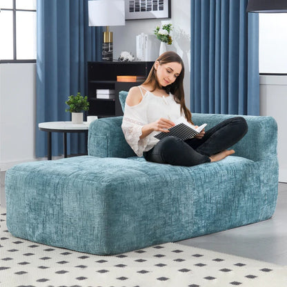 UNITED WE WIN Chenille Loveseat Sofa,Minimalist Modular Couches Sleeper for Living Room Bedroom Apartment Lounge-海智集-Default-