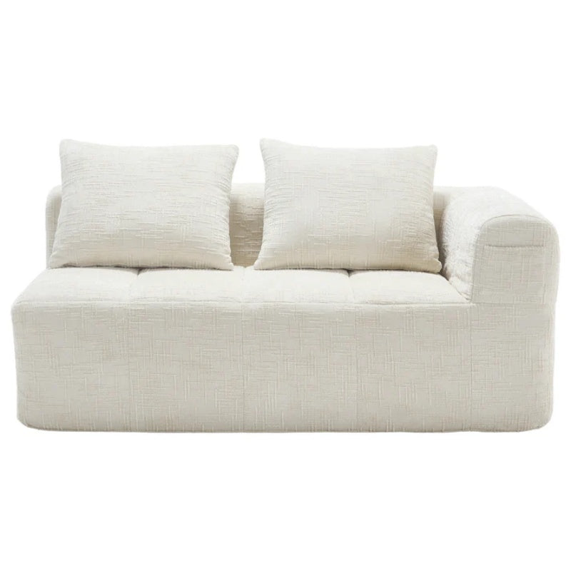 UNITED WE WIN Chenille Loveseat Sofa,Minimalist Modular Couches Sleeper for Living Room Bedroom Apartment Lounge-海智集-Default-