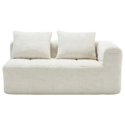 UNITED WE WIN Chenille Loveseat Sofa,Minimalist Modular Couches Sleeper for Living Room Bedroom Apartment Lounge-海智集-Default-