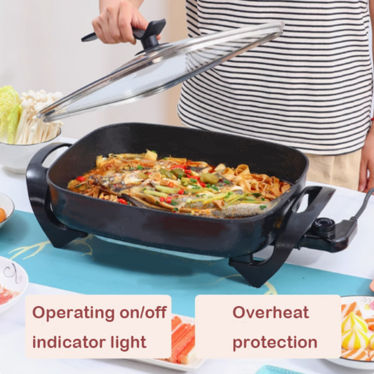Anti - scalding electric frying pan: the ideal cooking tool for group gatherings