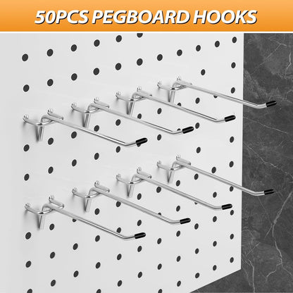 High Density ABS Plastic Peg Boards No Drilling Installation Garage Wall Organizer for Industrial Warehouse Storage - 海智集