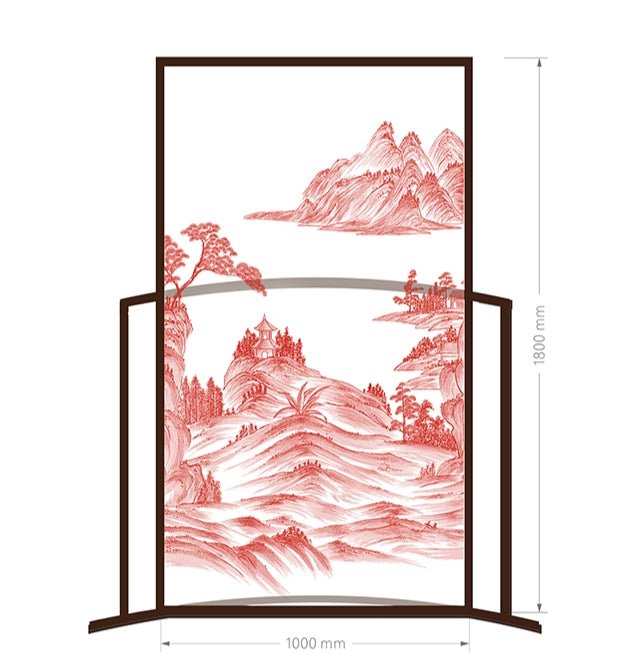 High-End Customizable Painted & Embroidered Jacquard Screen – B2B Wholesale for Commercial Spaces & Project Procurement.A Celestial Realm of Clouds and Moonlight - 海智集