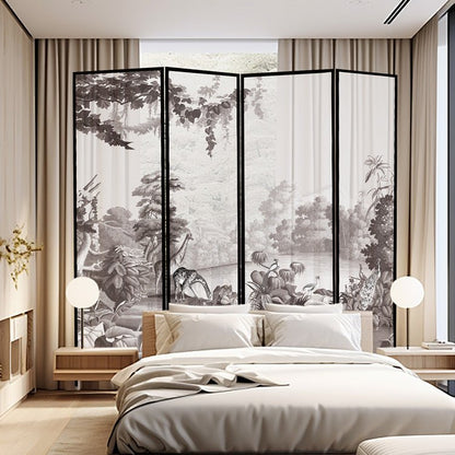 High - End Customizable Painted & Embroidered Jacquard Screen – B2B Wholesale for Commercial Spaces & Project Procurement.Adorable Pets in the Woods - 海智集