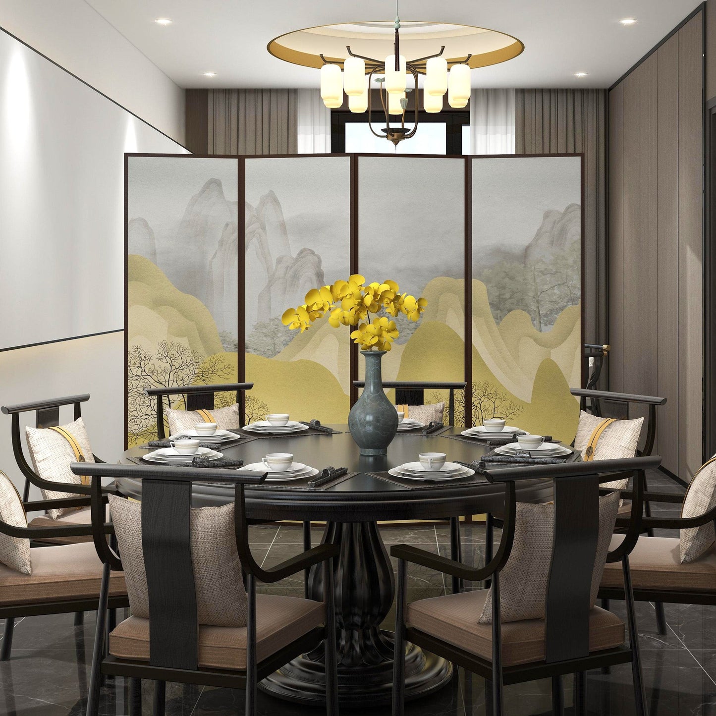 High-End_Customizable_Painted_Embroidered_Jacquard_Screen_B2B_Wholesale_for_Commercial_Spaces_Project_Procurement.Hidden_in_the_Mountains - 海智集