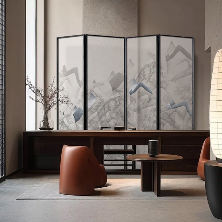 High - End Customizable Painted & Embroidered Jacquard Screen – B2B Wholesale for Commercial Spaces & Project Procurement.Mist - Shrouded Landscapes - 海智集