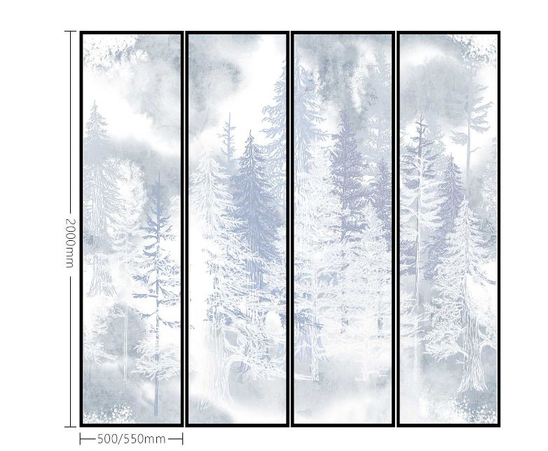 High - End Customizable Painted & Embroidered Jacquard Screen – B2B Wholesale for Commercial Spaces & Project Procurement.Rime - Covered Snowy Forest - 海智集