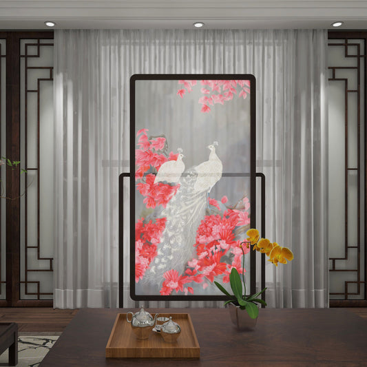 High - End Customizable Painted & Embroidered Jacquard Screen – B2B Wholesale for Commercial Spaces & Project Procurement.Splendid Plumage - 海智集