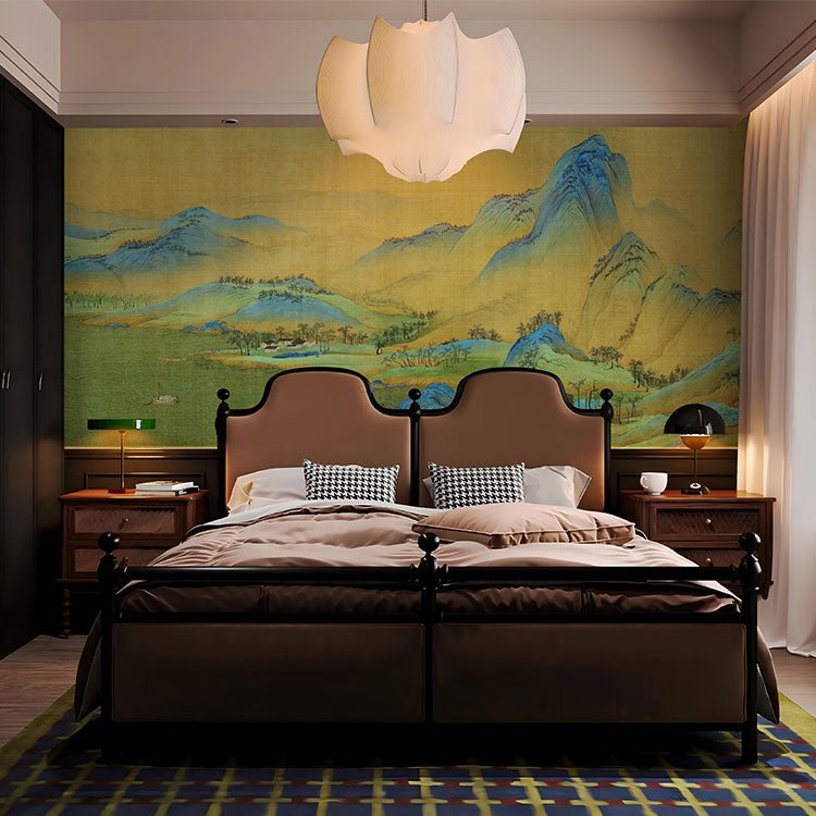 High - End Embroidery Decorative Painting - Suzhou Embroidery with Silk Full - Embroidery Craftsmanship | Commercial Space Soft Decoration Wall Hanging | Bulk Purchases Available with Customizable Patterns and Sizes.A Thousand Miles of Rivers and Mountains - 海智集