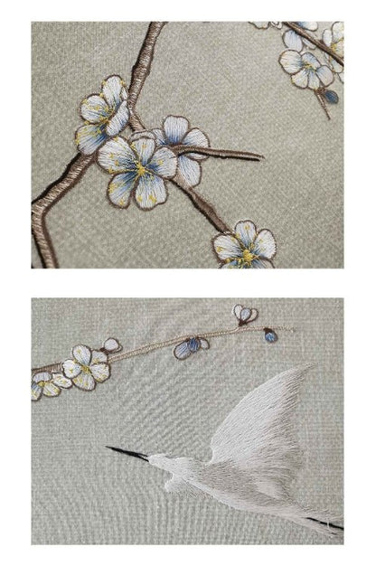 High - End Embroidery Decorative Painting - Suzhou Embroidery with Silk Full - Embroidery Craftsmanship | Commercial Space Soft Decoration Wall Hanging | Bulk Purchases Available with Customizable Patterns and Sizes.Peach Blossoms for a Thousand Miles - 海智集