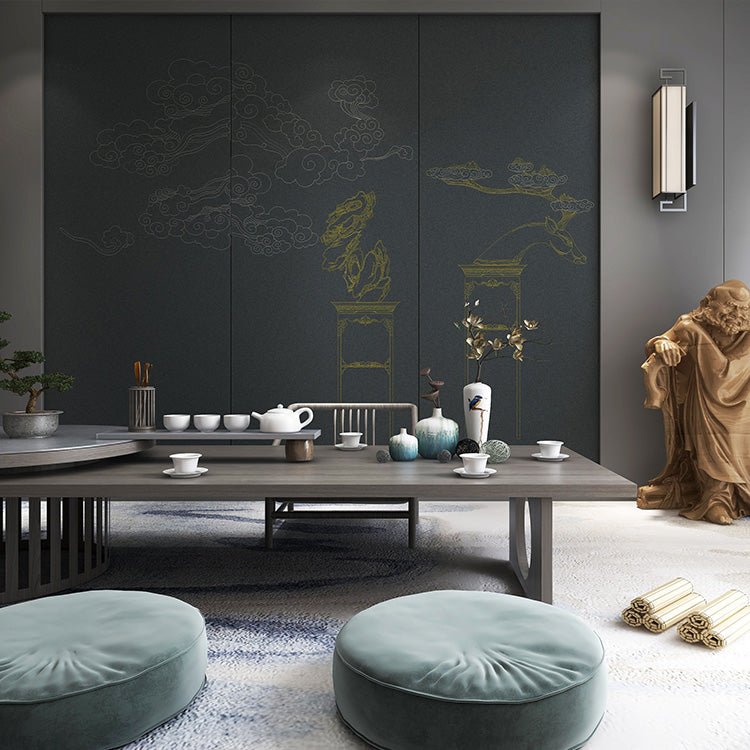 High - End Embroidery Decorative Painting - Suzhou Embroidery with Silk Full - Embroidery Craftsmanship | Commercial Space Soft Decoration Wall Hanging | Bulk Purchases Available with Customizable Patterns and Sizes.Fortune, Prosperity, Longevity, and Joy - 海智集