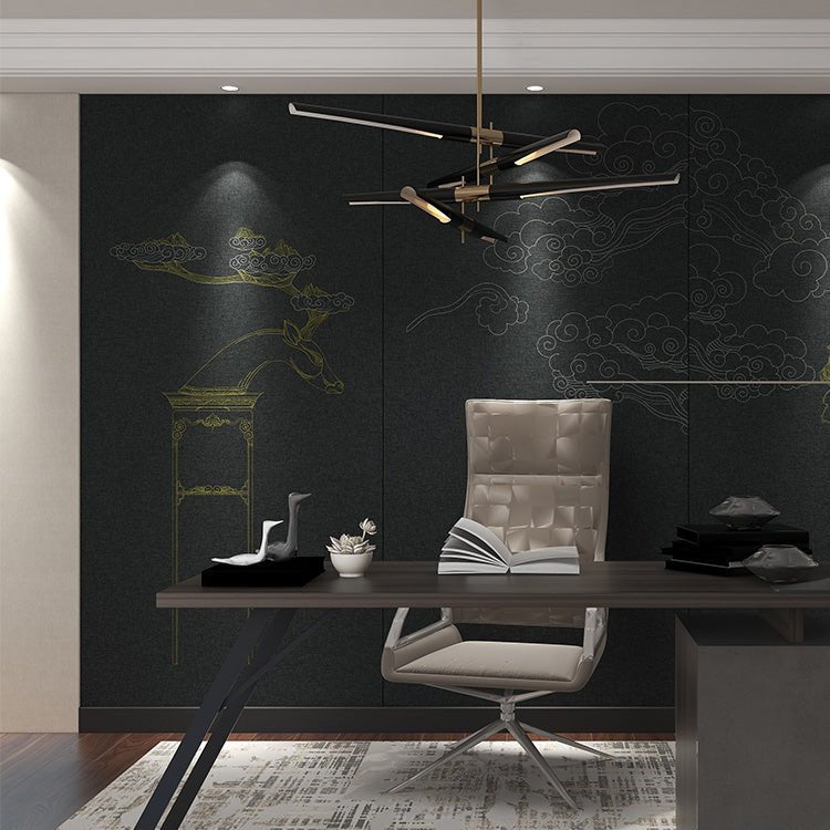 High - End Embroidery Decorative Painting - Suzhou Embroidery with Silk Full - Embroidery Craftsmanship | Commercial Space Soft Decoration Wall Hanging | Bulk Purchases Available with Customizable Patterns and Sizes.Fortune, Prosperity, Longevity, and Joy - 海智集