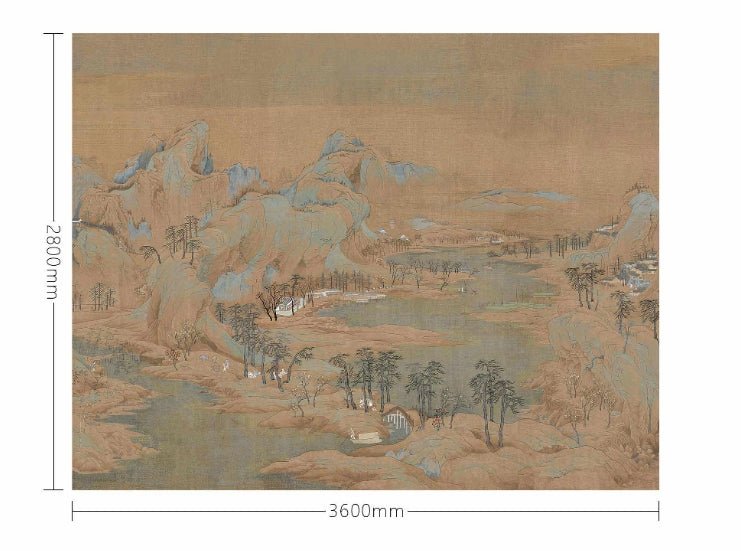 High - End Embroidery Decorative Painting - Suzhou Embroidery with Silk Full - Embroidery Craftsmanship | Commercial Space Soft Decoration Wall Hanging | Bulk Purchases Available with Customizable Patterns and Sizes.Picturesque Landscapes - 海智集