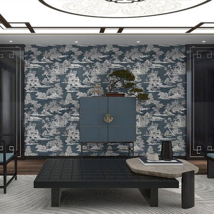 High - End Embroidery Decorative Painting - Suzhou Embroidery with Silk Full - Embroidery Craftsmanship | Commercial Space Soft Decoration Wall Hanging | Bulk Purchases Available with Customizable Patterns and Sizes.Wind Pavilion and Water Pavilion - 海智集