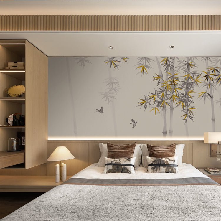 High - End Embroidery Decorative Painting - Suzhou Embroidery with Silk Full - Embroidery Craftsmanship | Commercial Space Soft Decoration Wall Hanging | Bulk Purchases Available with Customizable Patterns and Sizes.Bamboo Shadows in Clear Light - 海智集