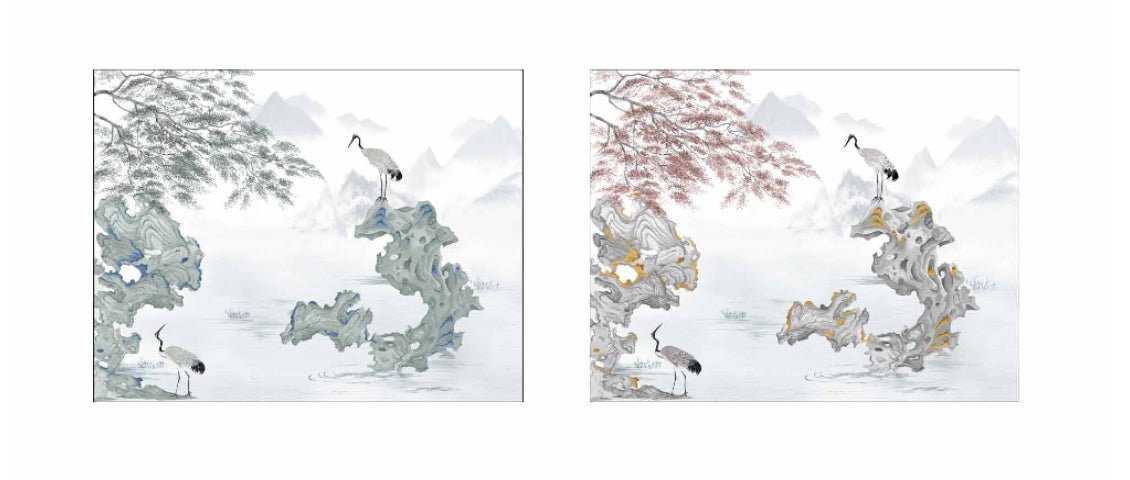 High - End Embroidery Decorative Painting - Suzhou Embroidery with Silk Full - Embroidery Craftsmanship | Commercial Space Soft Decoration Wall Hanging | Bulk Purchases Available with Customizable Patterns and Sizes.Auspicious Crane in Spring - 海智集