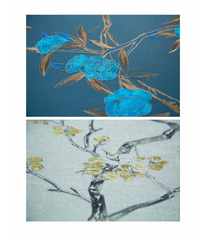 High - End Embroidery Decorative Painting - Suzhou Embroidery with Silk Full - Embroidery Craftsmanship | Commercial Space Soft Decoration Wall Hanging | Bulk Purchases Available with Customizable Patterns and Sizes.Fragrant Grass Every Ten Steps - 海智集