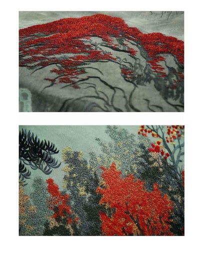 High - End Embroidery Decorative Painting - Suzhou Embroidery with Silk Full - Embroidery Craftsmanship | Commercial Space Soft Decoration Wall Hanging | Bulk Purchases Available with Customizable Patterns and Sizes.Treasure Bowl - 海智集