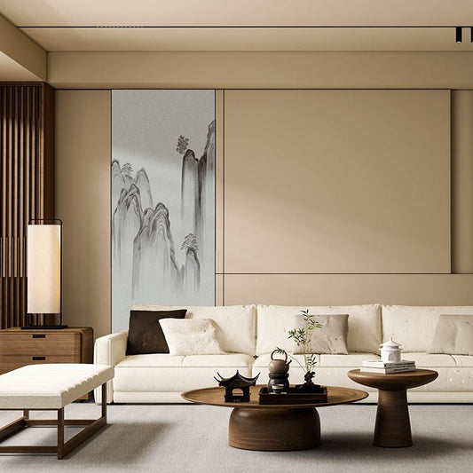 High - End Embroidery Decorative Painting - Suzhou Embroidery with Silk Full - Embroidery Craftsmanship | Commercial Space Soft Decoration Wall Hanging | Bulk Purchases Available with Customizable Patterns and Sizes.Gazing at Mountains and Seas - 海智集