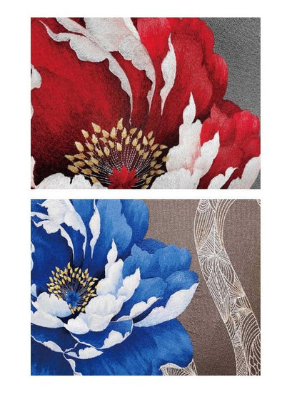 High - End Embroidery Decorative Painting - Suzhou Embroidery with Silk Full - Embroidery Craftsmanship | Commercial Space Soft Decoration Wall Hanging | Bulk Purchases Available with Customizable Patterns and Sizes.Cloud Crane and Peony - 海智集