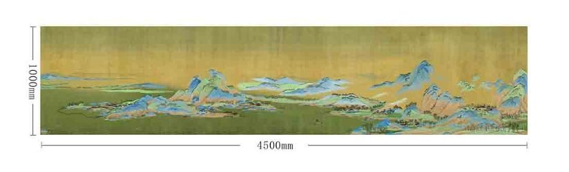 High - End Embroidery Decorative Painting - Suzhou Embroidery with Silk Full - Embroidery Craftsmanship | Commercial Space Soft Decoration Wall Hanging | Bulk Purchases Available with Customizable Patterns and Sizes.A Thousand Miles of Rivers and Mountains - 海智集