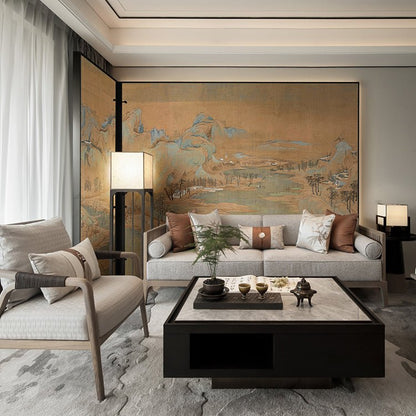 High - End Embroidery Decorative Painting - Suzhou Embroidery with Silk Full - Embroidery Craftsmanship | Commercial Space Soft Decoration Wall Hanging | Bulk Purchases Available with Customizable Patterns and Sizes.Picturesque Landscapes - 海智集
