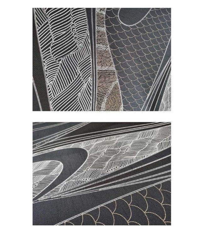 High - End Embroidery Decorative Painting - Suzhou Embroidery with Silk Full - Embroidery Craftsmanship | Commercial Space Soft Decoration Wall Hanging | Bulk Purchases Available with Customizable Patterns and Sizes.Clouds Rising to Form the Sea - 海智集