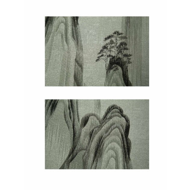 High - End Embroidery Decorative Painting - Suzhou Embroidery with Silk Full - Embroidery Craftsmanship | Commercial Space Soft Decoration Wall Hanging | Bulk Purchases Available with Customizable Patterns and Sizes.Gazing at Mountains and Seas - 海智集