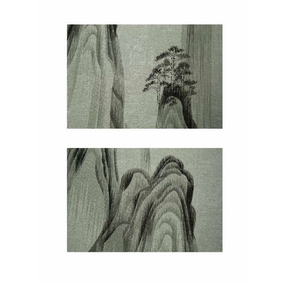 High - End Embroidery Decorative Painting - Suzhou Embroidery with Silk Full - Embroidery Craftsmanship | Commercial Space Soft Decoration Wall Hanging | Bulk Purchases Available with Customizable Patterns and Sizes.Gazing at Mountains and Seas - 海智集