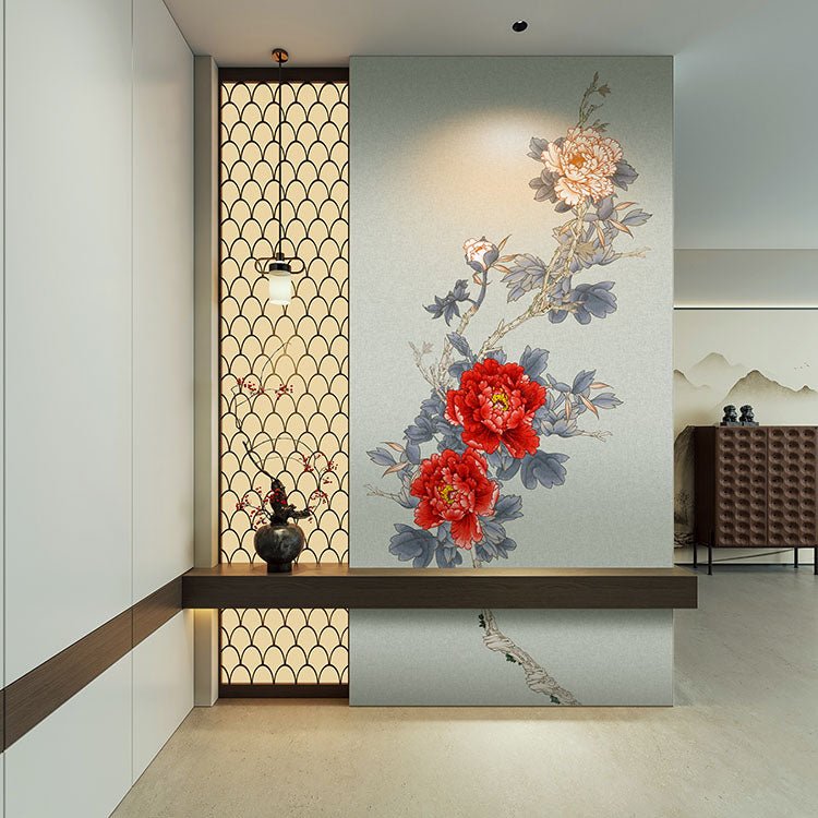 High - End Embroidery Decorative Painting - Suzhou Embroidery with Silk Full - Embroidery Craftsmanship | Commercial Space Soft Decoration Wall Hanging | Bulk Purchases Available with Customizable Patterns and Sizes.National Beauty Peony - 海智集