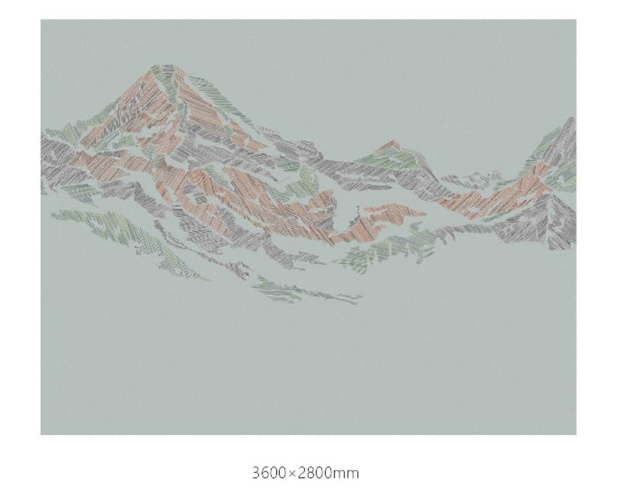 High - End Embroidery Decorative Painting - Suzhou Embroidery with Silk Full - Embroidery Craftsmanship | Commercial Space Soft Decoration Wall Hanging | Bulk Purchases Available with Customizable Patterns and Sizes.Floating Mountains in Dreams - 海智集
