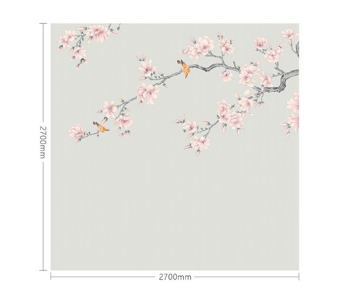 High - End Embroidery Decorative Painting - Suzhou Embroidery with Silk Full - Embroidery Craftsmanship | Commercial Space Soft Decoration Wall Hanging | Bulk Purchases Available with Customizable Patterns and Sizes.Magnolia in Spring Rain - 海智集