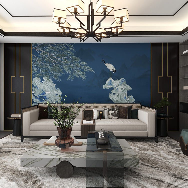 High - End Embroidery Decorative Painting - Suzhou Embroidery with Silk Full - Embroidery Craftsmanship | Commercial Space Soft Decoration Wall Hanging | Bulk Purchases Available with Customizable Patterns and Sizes.Auspicious Crane in Spring - 海智集