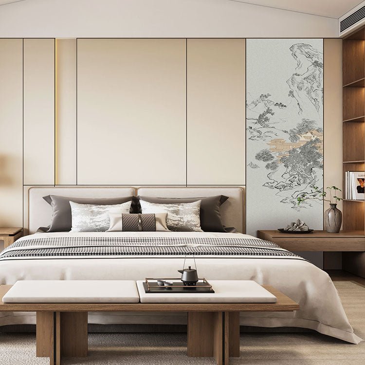 High - End Embroidery Decorative Painting - Suzhou Embroidery with Silk Full - Embroidery Craftsmanship | Commercial Space Soft Decoration Wall Hanging | Bulk Purchases Available with Customizable Patterns and Sizes.Tranquil Water and Jade Pavilion - 海智集