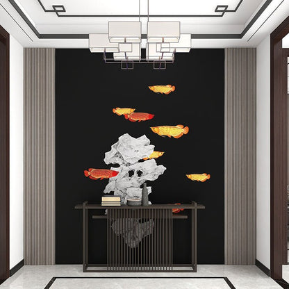 High - End Embroidery Decorative Painting - Suzhou Embroidery with Silk Full - Embroidery Craftsmanship | Commercial Space Soft Decoration Wall Hanging | Bulk Purchases Available with Customizable Patterns and Sizes.Dragon and Fish Painting - 海智集