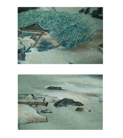 High - End Embroidery Decorative Painting - Suzhou Embroidery with Silk Full - Embroidery Craftsmanship | Commercial Space Soft Decoration Wall Hanging | Bulk Purchases Available with Customizable Patterns and Sizes.Modern Metropolis - 海智集