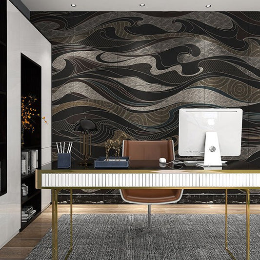 High - End Embroidery Decorative Painting - Suzhou Embroidery with Silk Full - Embroidery Craftsmanship | Commercial Space Soft Decoration Wall Hanging | Bulk Purchases Available with Customizable Patterns and Sizes.Clouds Rising to Form the Sea - 海智集