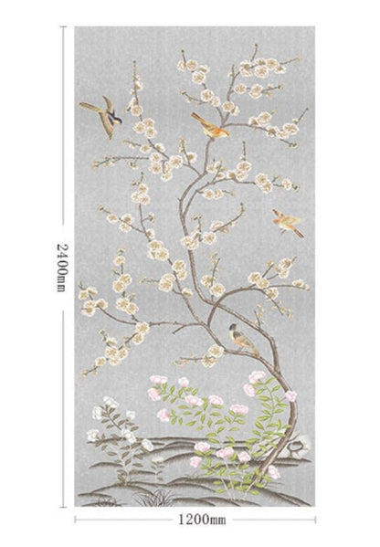 High - End Embroidery Decorative Painting - Suzhou Embroidery with Silk Full - Embroidery Craftsmanship | Commercial Space Soft Decoration Wall Hanging | Bulk Purchases Available with Customizable Patterns and Sizes.Hundred Flowers in Full Bloom - 海智集